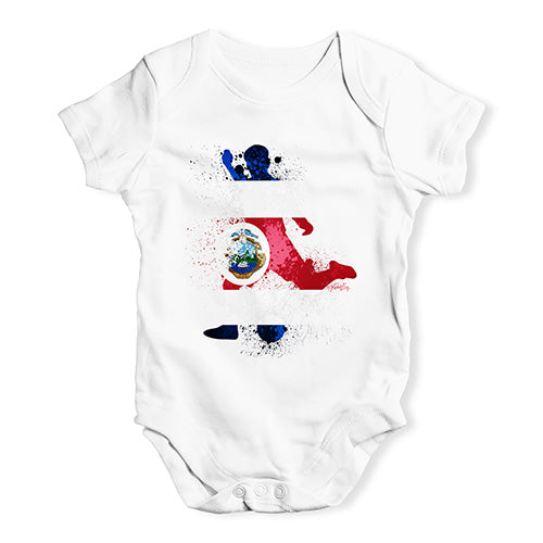 football Soccer Silhouette Costa Rica Baby Unisex Baby Grow Bodysuit