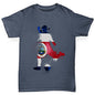 Boys novelty t shirts Football Soccer Silhouette Costa Rica Boy's T-Shirt Age 7-8 Dark Grey