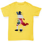 Boys Funny Tshirts Football Soccer Silhouette Costa Rica Boy's T-Shirt Age 3-4 Yellow