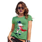 Funny T Shirts For Women Football Soccer Silhouette Costa Rica Women's T-Shirt X-Large Green