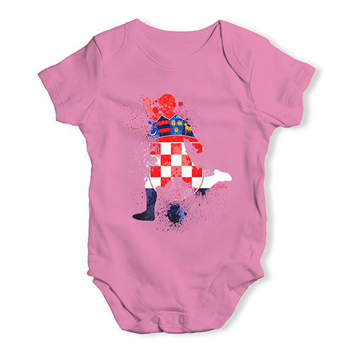 football Soccer Silhouette Croatia Baby Unisex Baby Grow Bodysuit