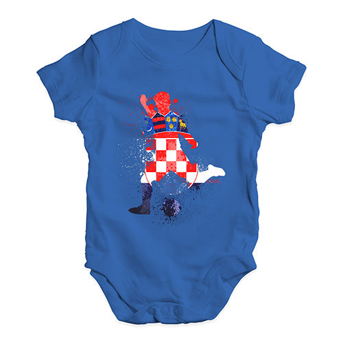 football Soccer Silhouette Croatia Baby Unisex Baby Grow Bodysuit