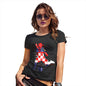 Womens Humor Novelty Graphic Funny T Shirt Football Soccer Silhouette Croatia Women's T-Shirt Small Black