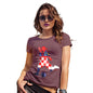 Womens Funny Tshirts Football Soccer Silhouette Croatia Women's T-Shirt X-Large Burgundy