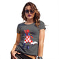 Funny Shirts For Women Football Soccer Silhouette Croatia Women's T-Shirt Small Dark Grey