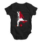 football Soccer Silhouette Denmark Baby Unisex Baby Grow Bodysuit