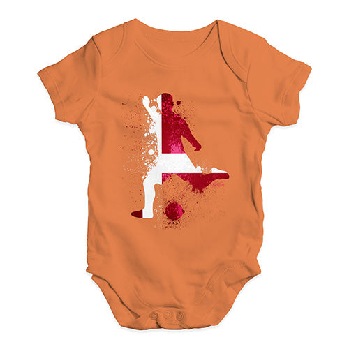 football Soccer Silhouette Denmark Baby Unisex Baby Grow Bodysuit