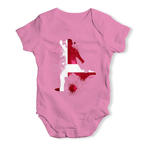 football Soccer Silhouette Denmark Baby Unisex Baby Grow Bodysuit