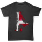 Boys novelty tees Football Soccer Silhouette Denmark Boy's T-Shirt Age 9-11 Black