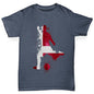 Boys Funny Tshirts Football Soccer Silhouette Denmark Boy's T-Shirt Age 5-6 Dark Grey