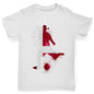 Novelty Tees For Girls Football Soccer Silhouette Denmark Girl's T-Shirt Age 3-4 White