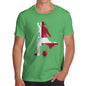 Funny T Shirts For Men Football Soccer Silhouette Denmark Men's T-Shirt Medium Green