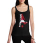 Funny Gifts For Women Football Soccer Silhouette Denmark Women's Tank Top Large Black