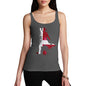 Funny Tank Top For Mom Football Soccer Silhouette Denmark Women's Tank Top Large Dark Grey