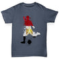 Boys funny tee shirts Football Soccer Silhouette Egypt Boy's T-Shirt Age 5-6 Dark Grey