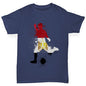 Kids Funny Tshirts Football Soccer Silhouette Egypt Boy's T-Shirt Age 9-11 Navy