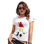 Funny T-Shirts For Women Sarcasm Football Soccer Silhouette Egypt Women's T-Shirt Large White