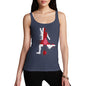 Womens Funny Tank Top Football Soccer Silhouette England Women's Tank Top X-Large Navy