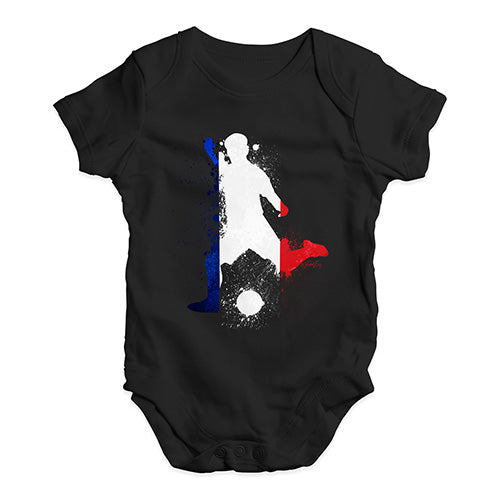 football Soccer Silhouette France Baby Unisex Baby Grow Bodysuit