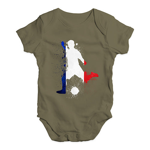 football Soccer Silhouette France Baby Unisex Baby Grow Bodysuit