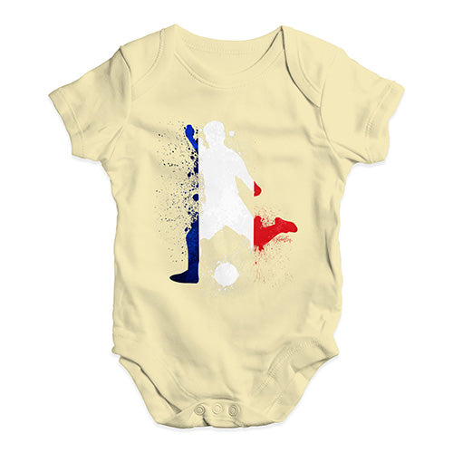 football Soccer Silhouette France Baby Unisex Baby Grow Bodysuit