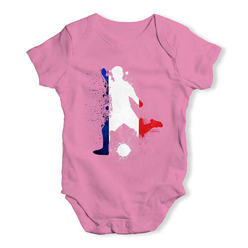 football Soccer Silhouette France Baby Unisex Baby Grow Bodysuit