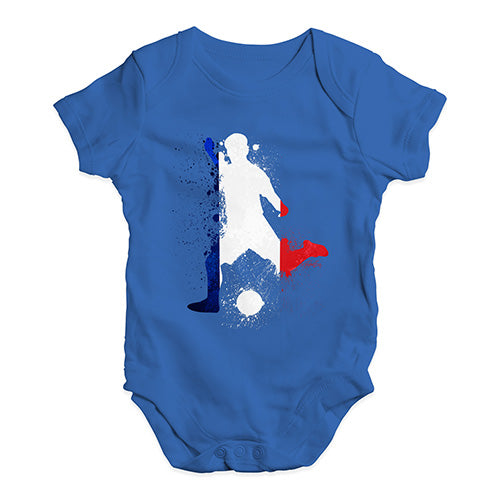 football Soccer Silhouette France Baby Unisex Baby Grow Bodysuit