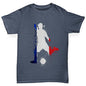 Boys Funny Tshirts Football Soccer Silhouette France Boy's T-Shirt Age 9-11 Dark Grey