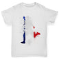 Girls funny tee shirts Football Soccer Silhouette France Girl's T-Shirt Age 3-4 White