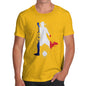 Funny T Shirts For Men Football Soccer Silhouette France Men's T-Shirt Small Yellow