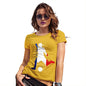 Womens Funny Tshirts Football Soccer Silhouette France Women's T-Shirt Small Yellow