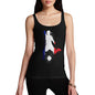 Funny Tank Tops For Women Football Soccer Silhouette France Women's Tank Top X-Large Black