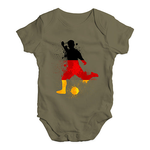 football Soccer Silhouette Germany Baby Unisex Baby Grow Bodysuit