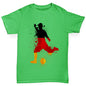 funny t shirts for boys Football Soccer Silhouette Germany Boy's T-Shirt Age 3-4 Green