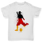 Boys novelty t shirts Football Soccer Silhouette Germany Boy's T-Shirt Age 5-6 White