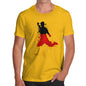 Novelty T Shirts For Dad Football Soccer Silhouette Germany Men's T-Shirt Medium Yellow