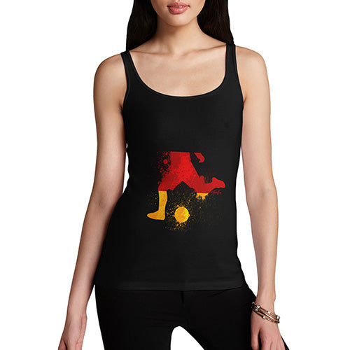 Funny Tank Top For Women Sarcasm Football Soccer Silhouette Germany Women's Tank Top Small Black