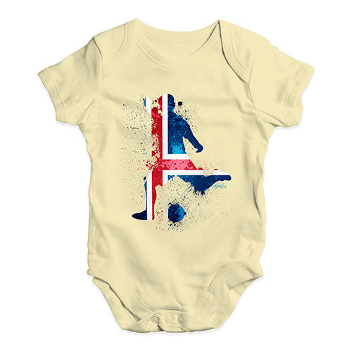 football Soccer Silhouette Iceland Baby Unisex Baby Grow Bodysuit