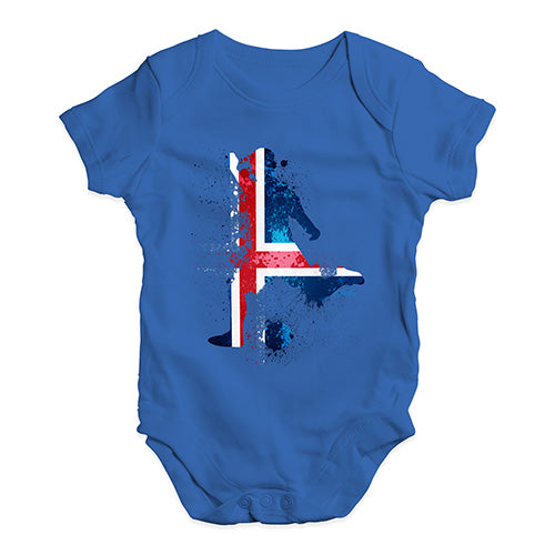 football Soccer Silhouette Iceland Baby Unisex Baby Grow Bodysuit