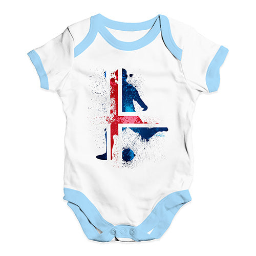 football Soccer Silhouette Iceland Baby Unisex Baby Grow Bodysuit