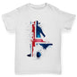 Boys Funny Tshirts Football Soccer Silhouette Iceland Boy's T-Shirt Age 5-6 White