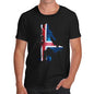 Funny Gifts For Men Football Soccer Silhouette Iceland Men's T-Shirt Medium Black