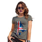 Funny Shirts For Women Football Soccer Silhouette Iceland Women's T-Shirt Medium Khaki