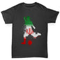 Boys Funny Tshirts Football Soccer Silhouette Iran Boy's T-Shirt Age 7-8 Black