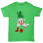 Boys funny tee shirts Football Soccer Silhouette Iran Boy's T-Shirt Age 5-6 Green