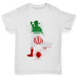 Girls novelty tees Football Soccer Silhouette Iran Girl's T-Shirt Age 7-8 White