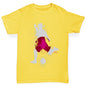 Boys novelty t shirts Football Soccer Silhouette Japan Boy's T-Shirt Age 12-14 Yellow