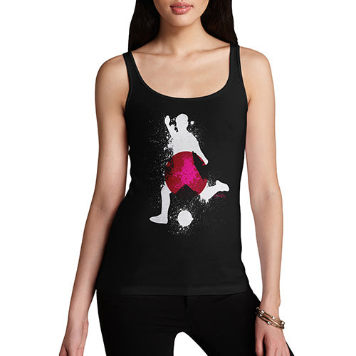 Funny Tank Top For Women Football Soccer Silhouette Japan Women's Tank Top Large Black