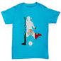 Boys Funny Tshirts Football Soccer Silhouette Mexico Boy's T-Shirt Age 12-14 Azure Blue