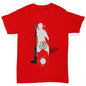 Novelty Tees For Boys Football Soccer Silhouette Mexico Boy's T-Shirt Age 7-8 Red